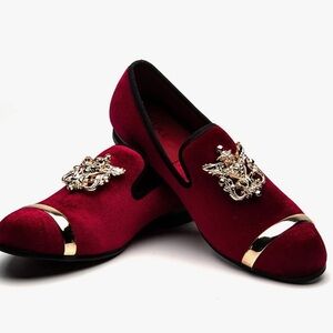 MEN’S SZ 10 1/2 dress shoes red velvet new men’s shoes loafers
